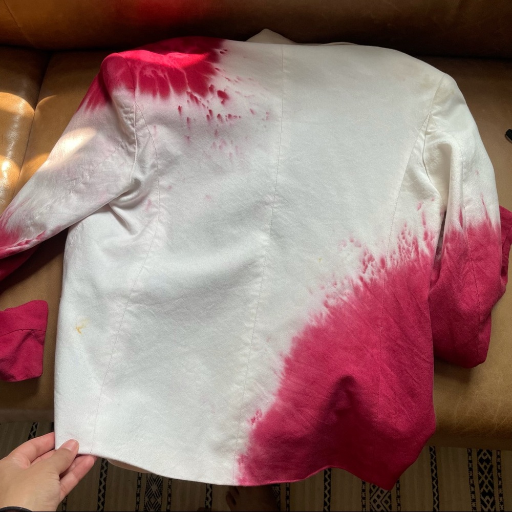 Hand Tie dyed vintage blazer jacket - Picture 14 of 16